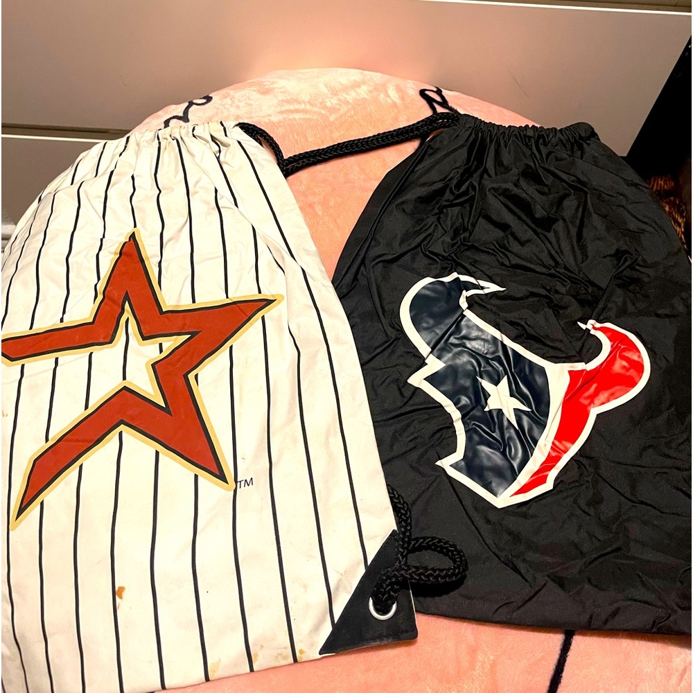 Two Drawstring backpacks